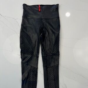 SPANX Faux Leather Leggings, large